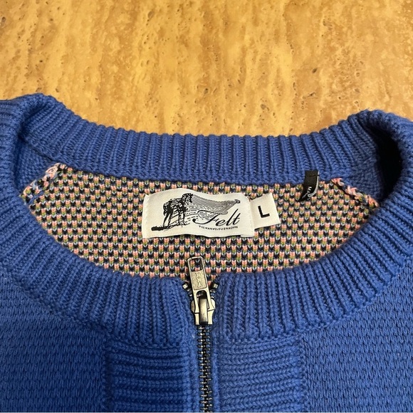 FELT Web Knit Zip Sweater Size L - Picture 6 of 16